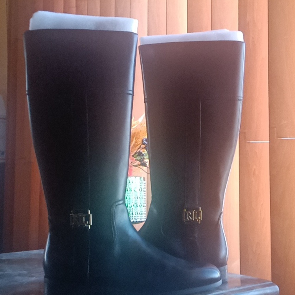 Lauren boots by Ralph Lauren Black Knee-High Boots - Picture 2 of 6